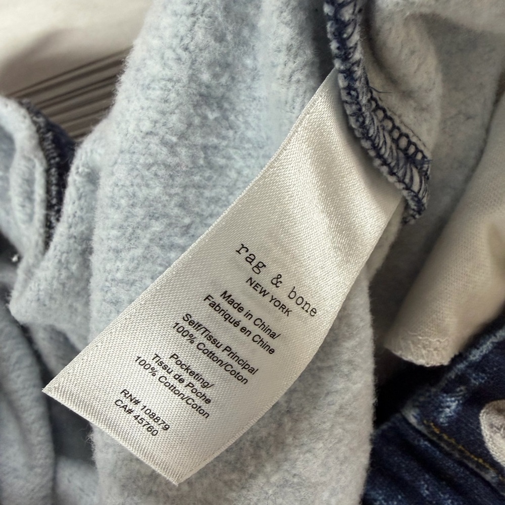 rag & bone Miramar Sweatpant High-Rise Straight-Leg Jeans in Medium Blue L - Picture 9 of 10